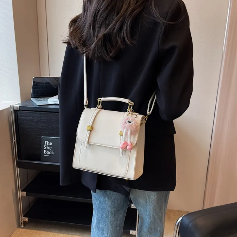 SURELAPTOP Leather PU Backpack Handbag Medium Size Women's Multicolor-23