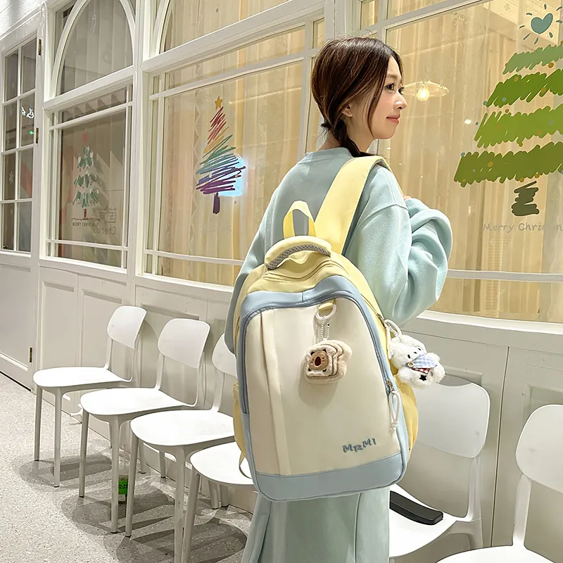 SURELAPTOP Nylon Backpack Women's Multicolor-12
