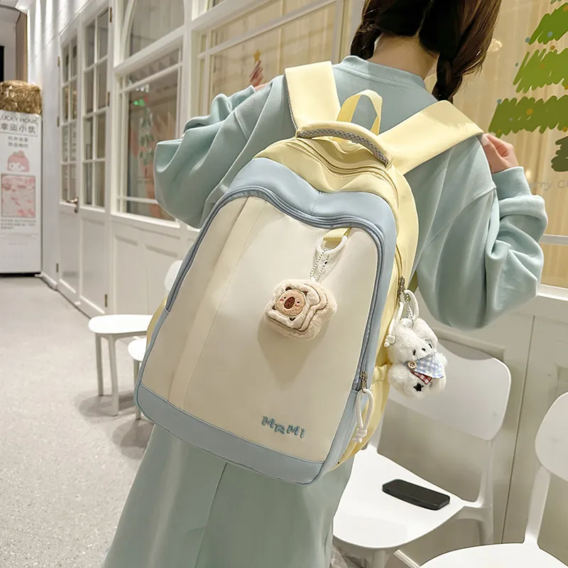 SURELAPTOP Nylon Backpack Women's Multicolor-11