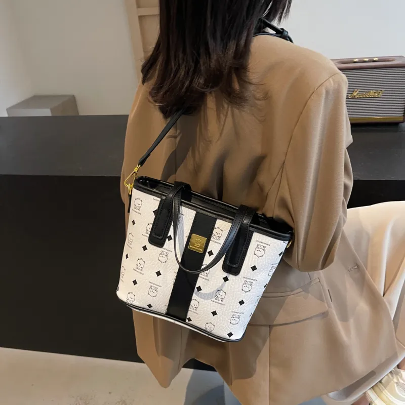 SURELAPTOP PU Tote Bag Shopping Bag Shoulder Bags Women's Multicolor-2