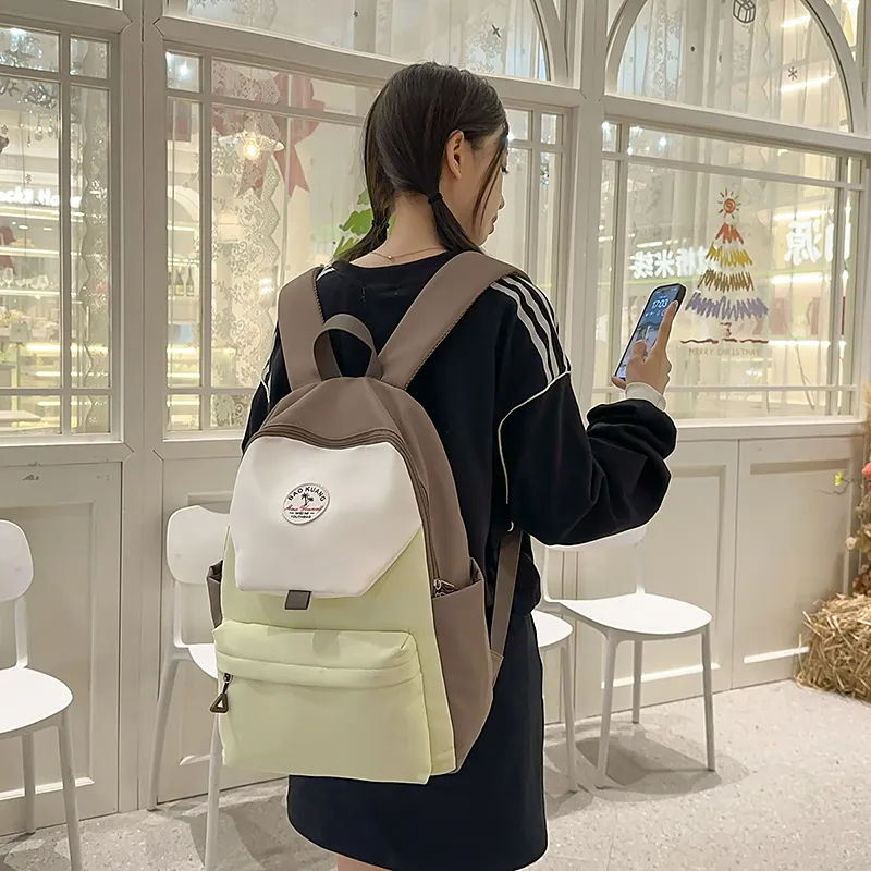 SURELAPTOP Nylon Backpack Women's Multicolor-14