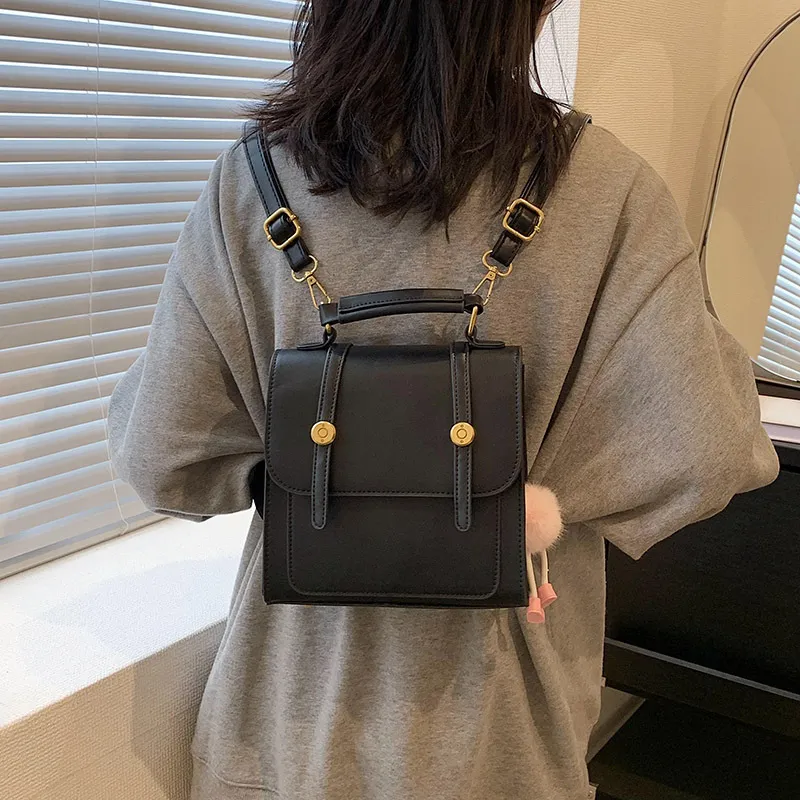 SURELAPTOP Leather PU Backpack Handbag Medium Size Women's Multicolor-2