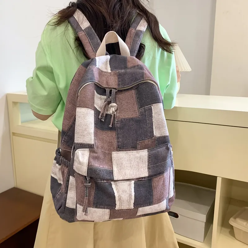 SURELAPTOP Canvas Backpack Unisex Multicolor-13