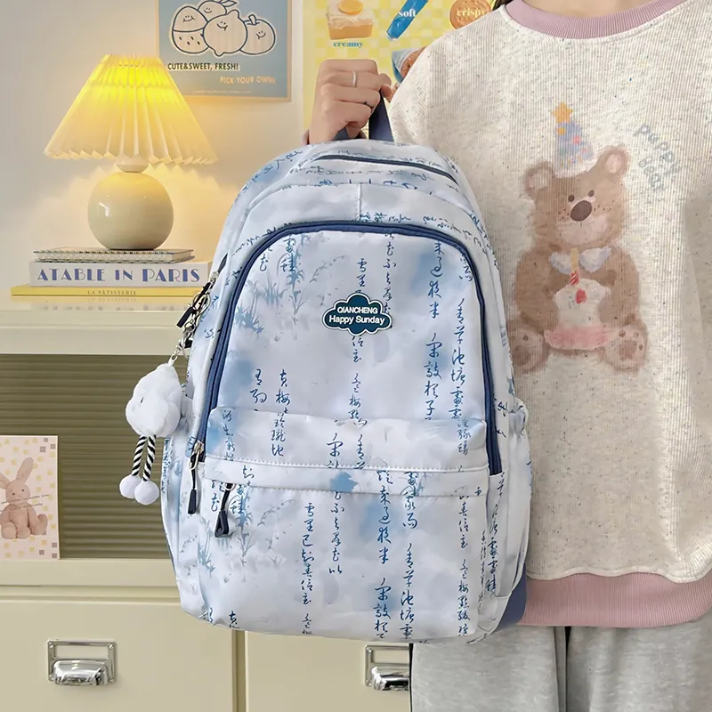 SURELAPTOP Nylon Backpack Regular Unisex Multicolor-23
