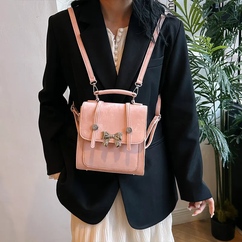 SURELAPTOP Leather PU Backpack Handbag Medium Size Women's Multicolor-51