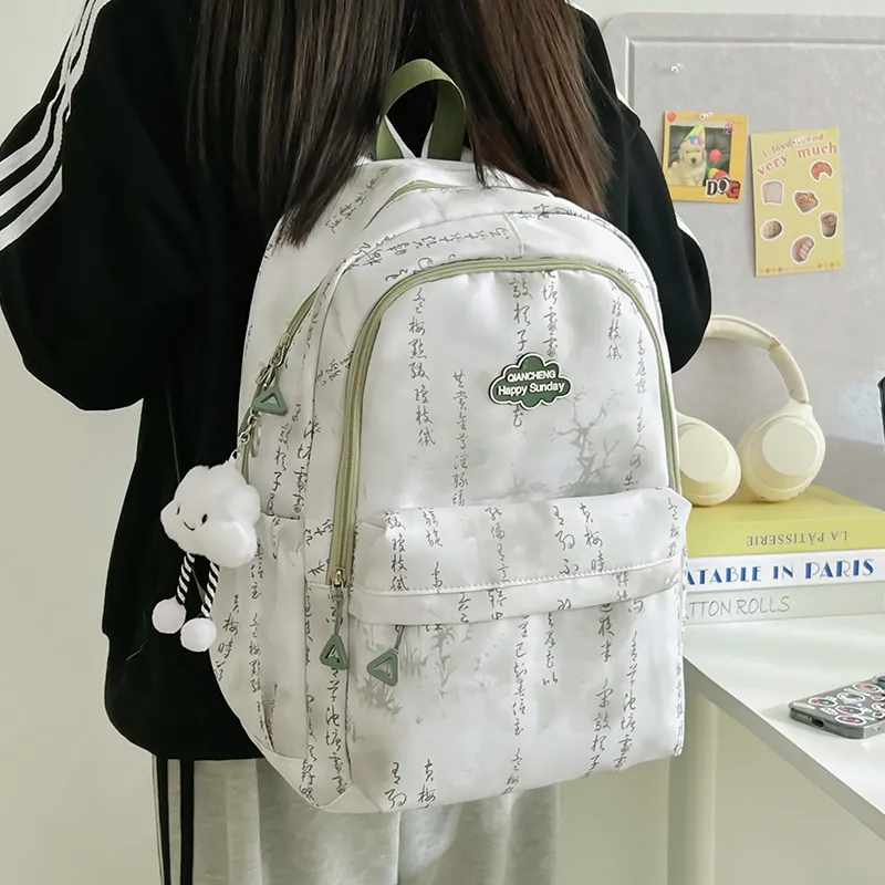 SURELAPTOP Nylon Backpack Regular Unisex Multicolor-12