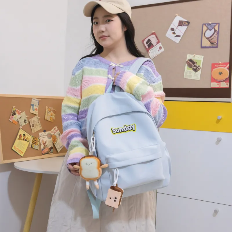 SURELAPTOP Nylon Backpack Regular Women's Multicolor-14