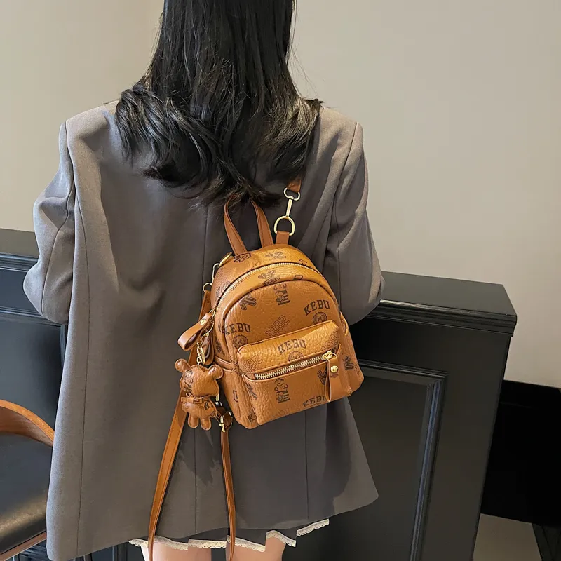 SURELAPTOP PU Backpack Women's Multicolor-21