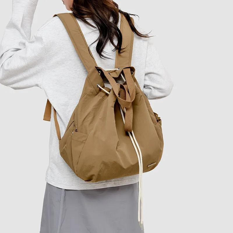 SURELAPTOP Oxford Backpack Regular Women's Black/Light Green/Beige/Coffee-18