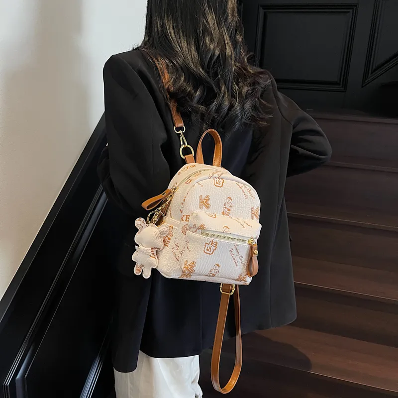SURELAPTOP PU Backpack Women's Multicolor-2