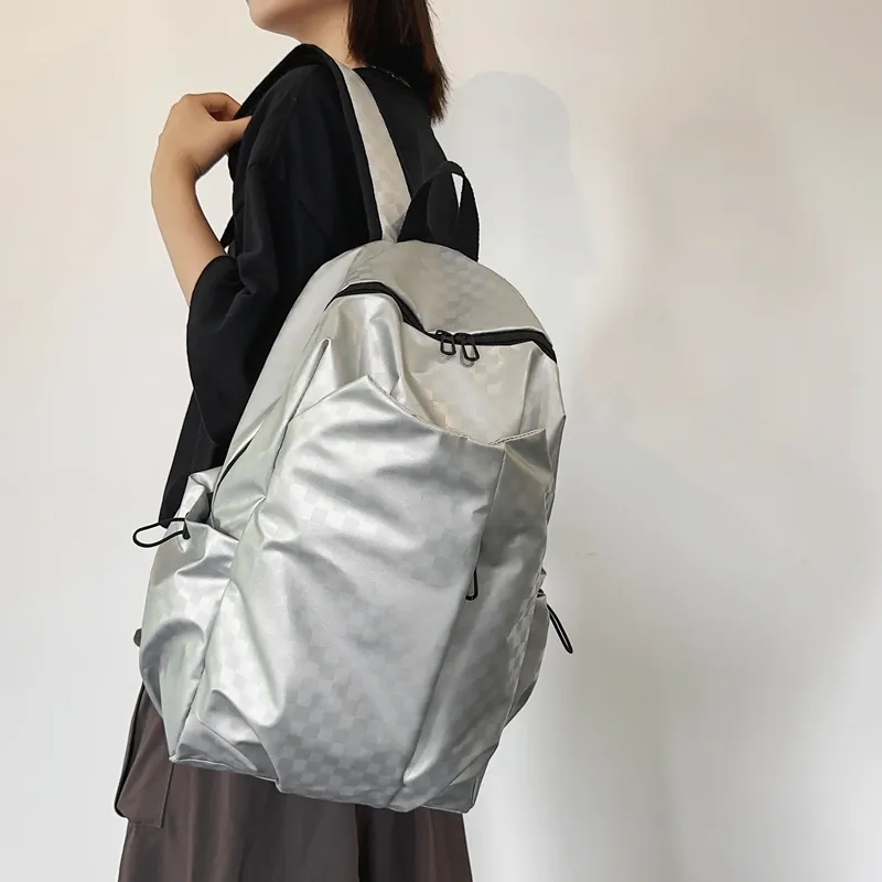 SURELAPTOP PU Backpack Regular Unisex Black/Blue/Silver/Gray-8