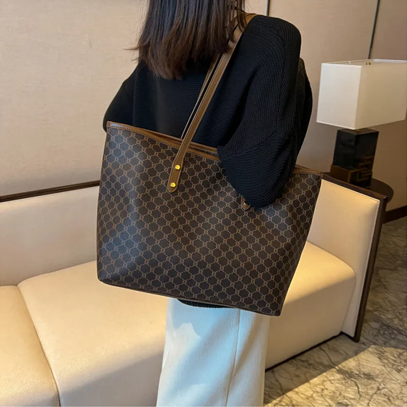 SURELAPTOP PU Tote Bag Shopping Bag Shoulder Bags Large Size Women's Multicolor-22