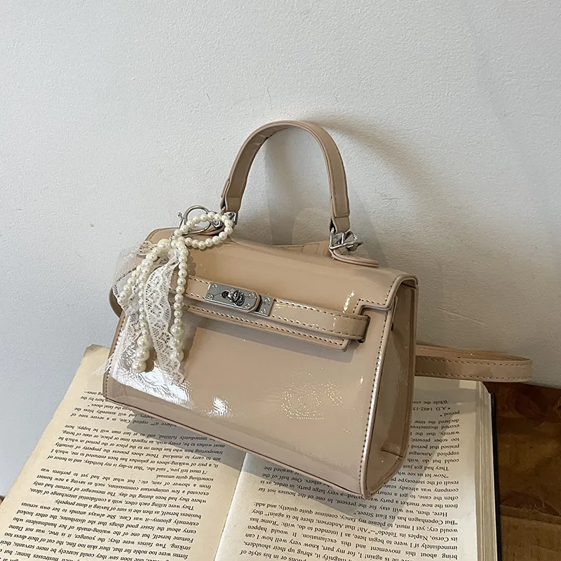 SURELAPTOP Patent Leather Handbag Regular Women's Multicolor-22