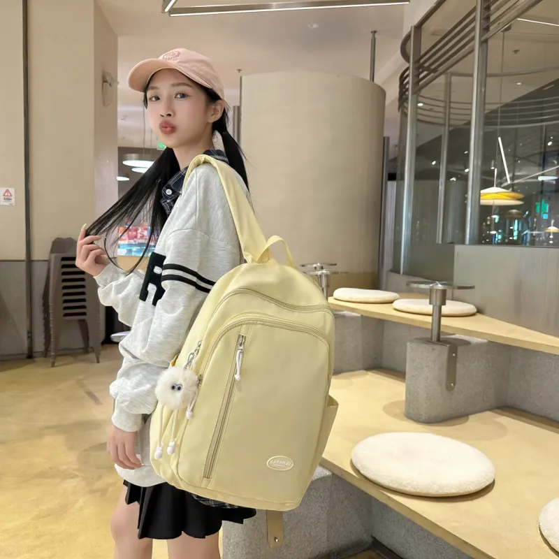 SURELAPTOP Nylon Backpack Regular Women's Multicolor-8