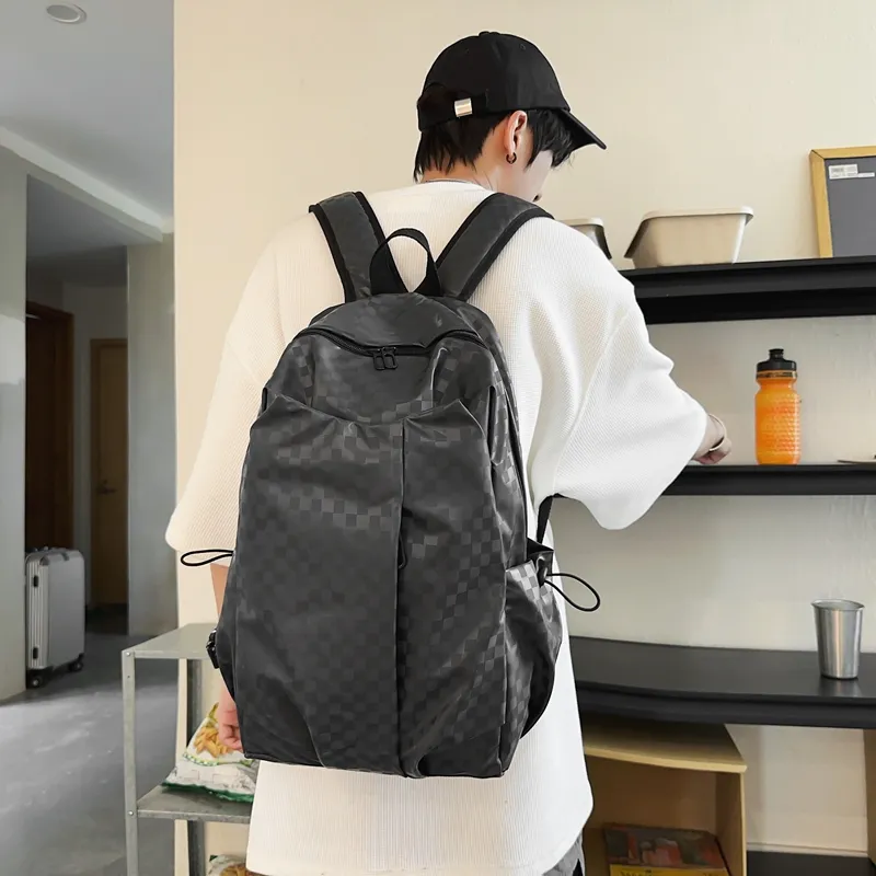 SURELAPTOP PU Backpack Regular Unisex Black/Blue/Silver/Gray-15