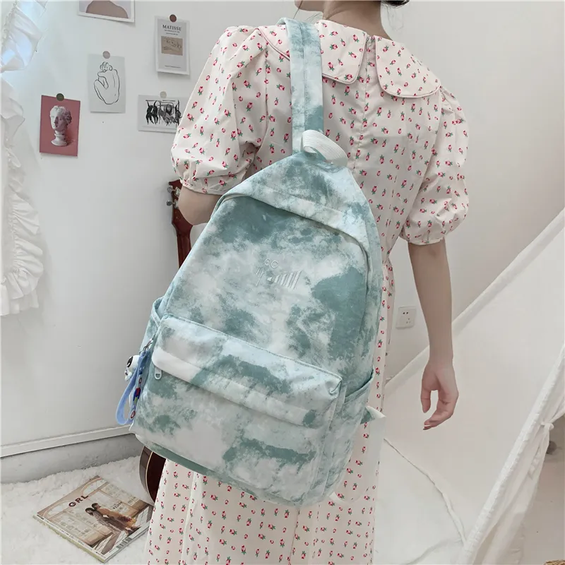 SURELAPTOP Nylon Backpack Women's Multicolor-13