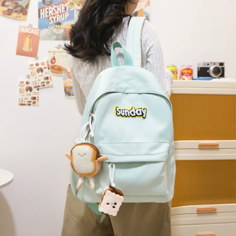 SURELAPTOP Nylon Backpack Regular Women's Multicolor-11