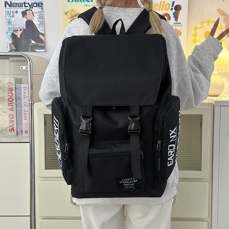SURELAPTOP Nylon Backpack Unisex Gray/Black-8