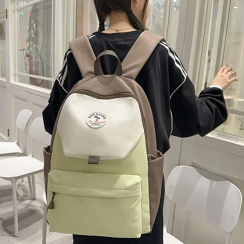 SURELAPTOP Nylon Backpack Women's Multicolor-11
