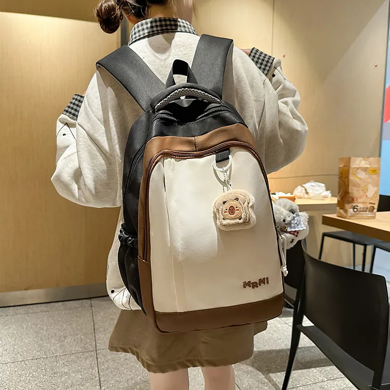 SURELAPTOP Nylon Backpack Women's Multicolor-3