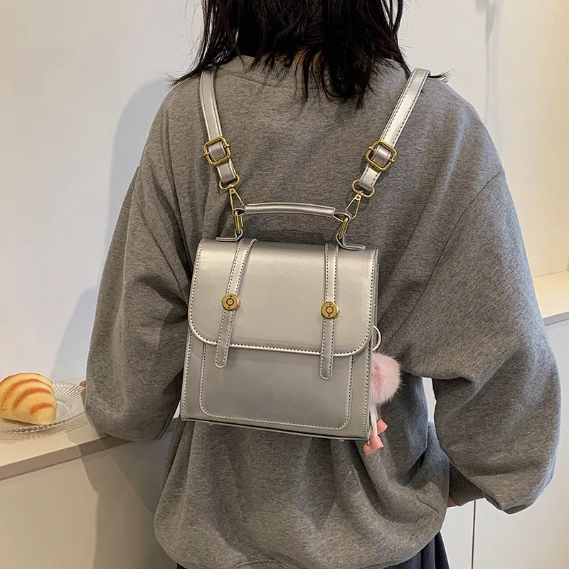 SURELAPTOP Leather PU Backpack Handbag Medium Size Women's Multicolor-25