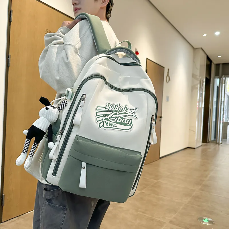 SURELAPTOP Nylon Backpack Unisex Multicolor-11