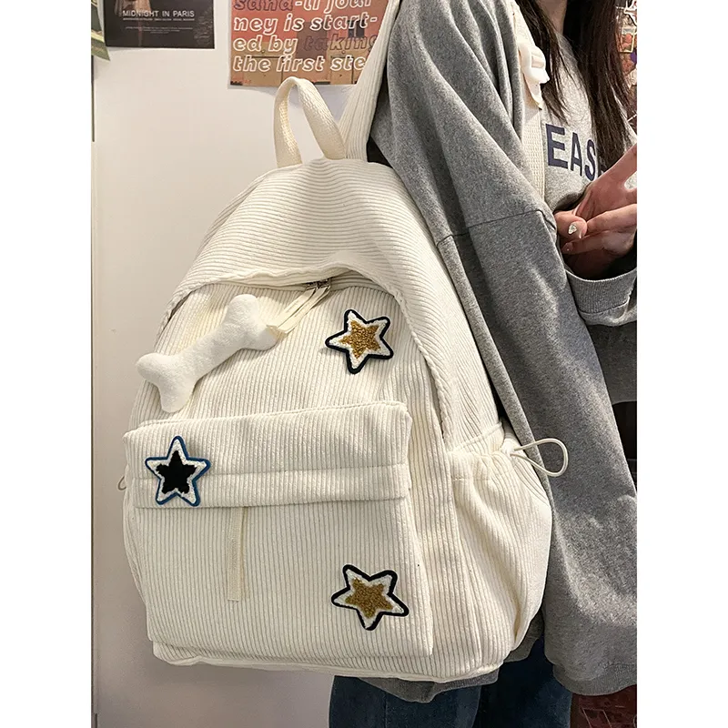 SURELAPTOP Corduroy Backpack Unisex Multicolor-3