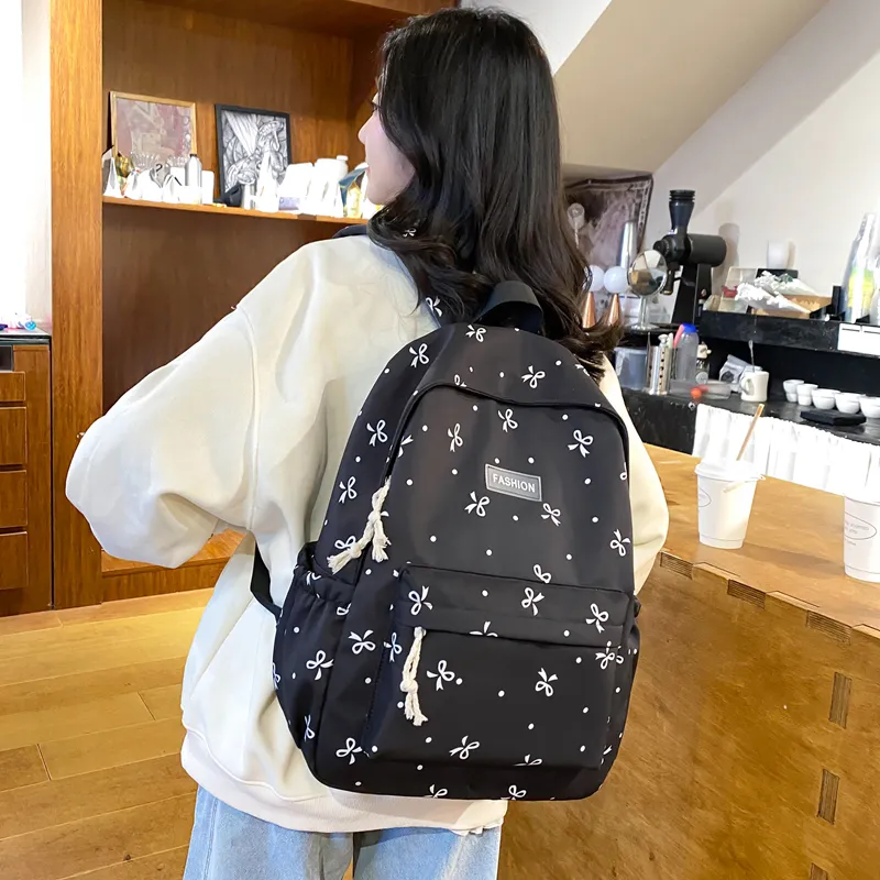 SURELAPTOP Nylon Backpack Women's Multicolor-2