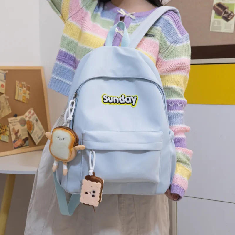 SURELAPTOP Nylon Backpack Regular Women's Multicolor-15