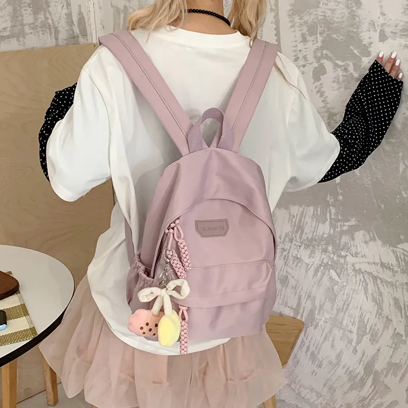 SURELAPTOP Nylon Fabric Backpack Unisex Multicolor-29