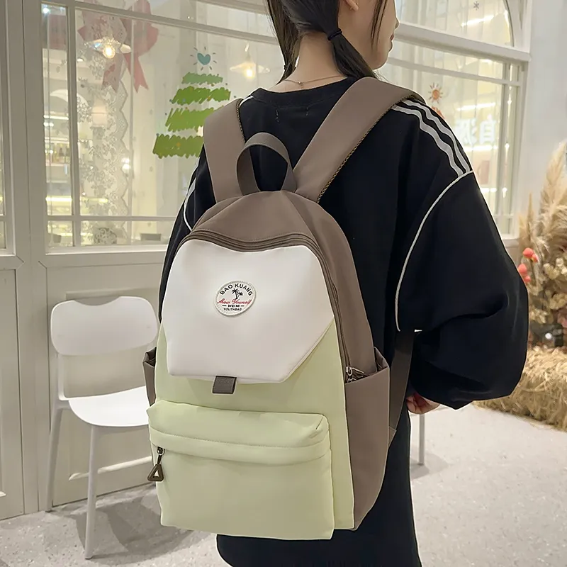 SURELAPTOP Nylon Backpack Women's Multicolor-13