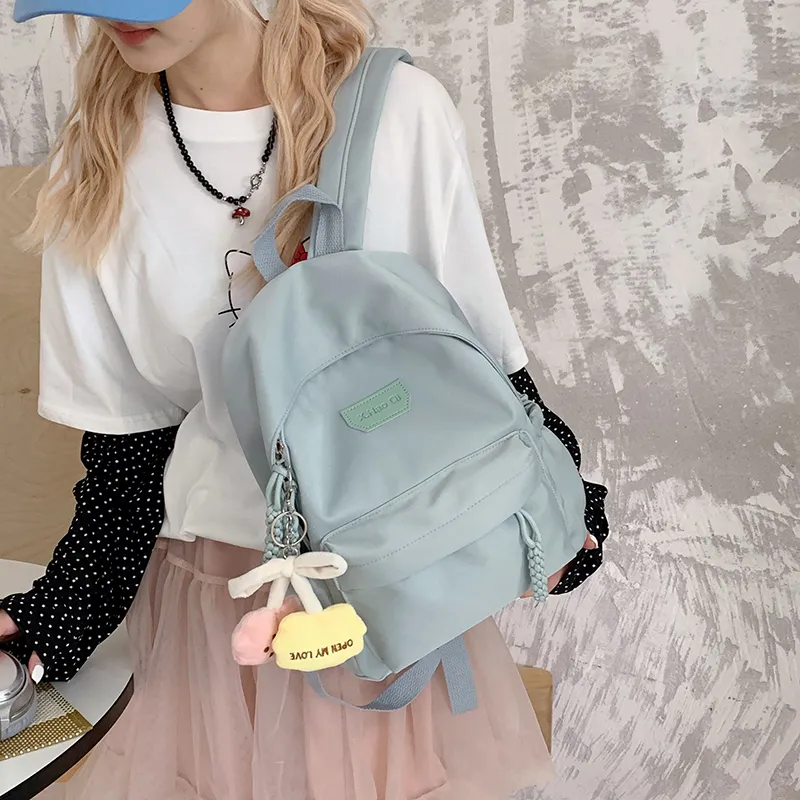 SURELAPTOP Nylon Fabric Backpack Unisex Multicolor-21