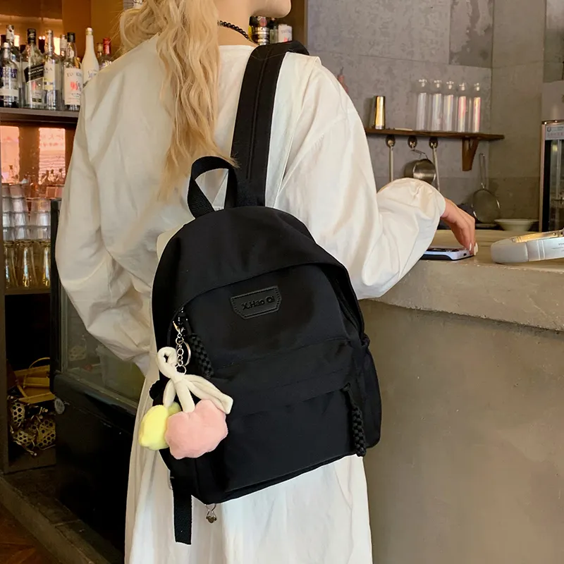 SURELAPTOP Nylon Fabric Backpack Unisex Multicolor-11
