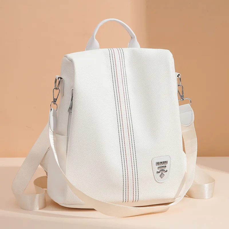SURELAPTOP Oxford Backpack Unisex Apricot Almond/Black-1