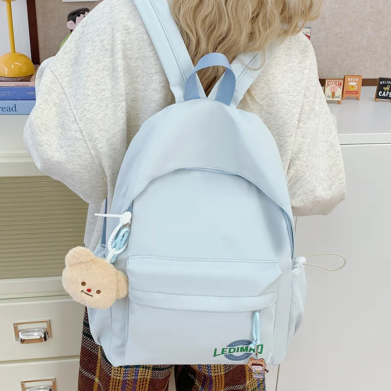SURELAPTOP Nylon Fabric Backpack Unisex Multicolor-23