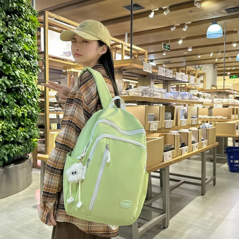 SURELAPTOP Nylon Backpack Regular Women's Multicolor-15