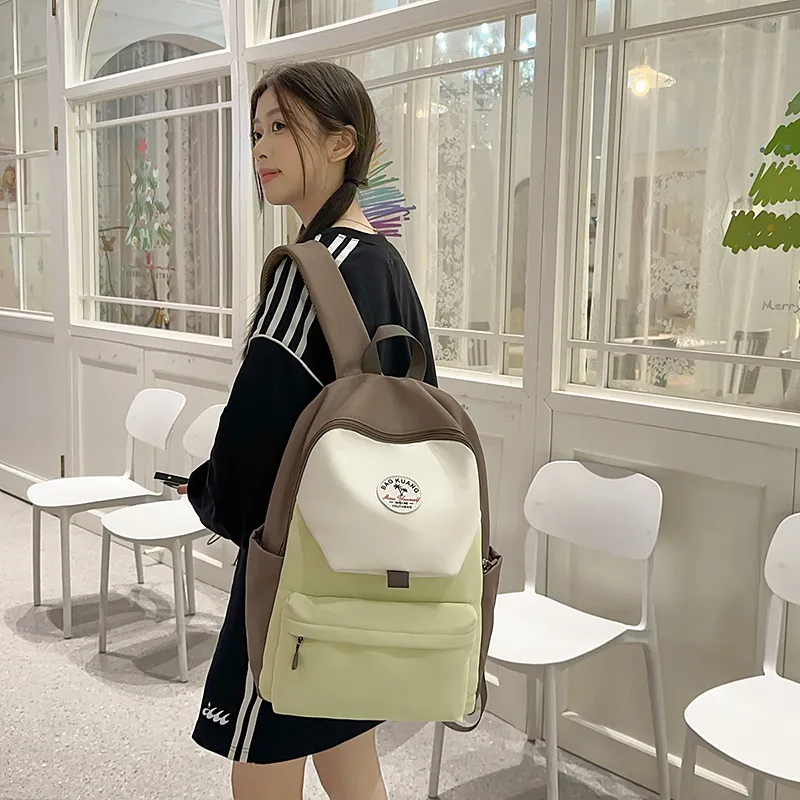 SURELAPTOP Nylon Backpack Women's Multicolor-10