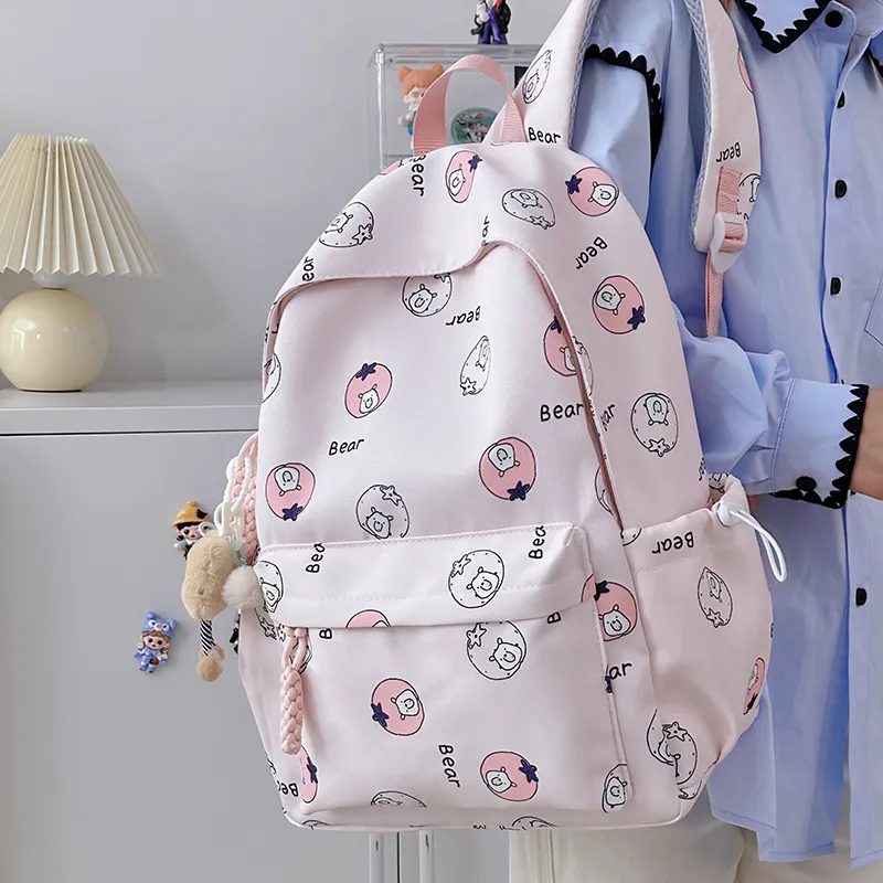 SURELAPTOP Nylon Backpack Women's Multicolor-10
