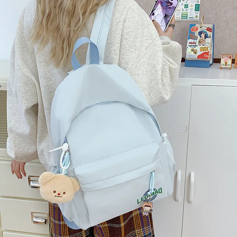 SURELAPTOP Nylon Fabric Backpack Unisex Multicolor-24