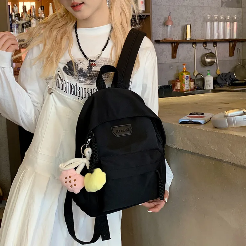 SURELAPTOP Nylon Fabric Backpack Unisex Multicolor-8