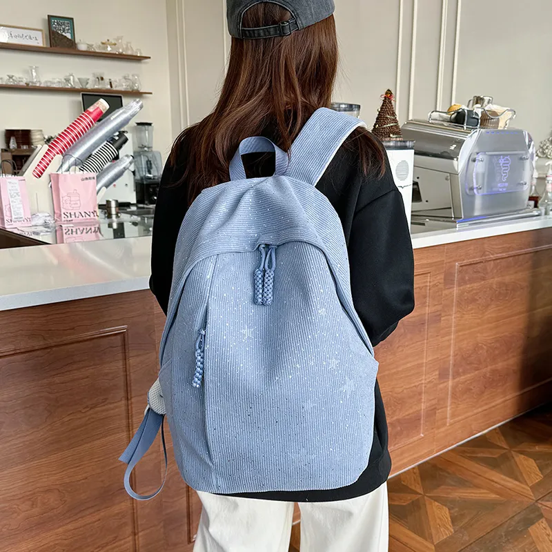 SURELAPTOP Strips Backpack Women's Ecru-15