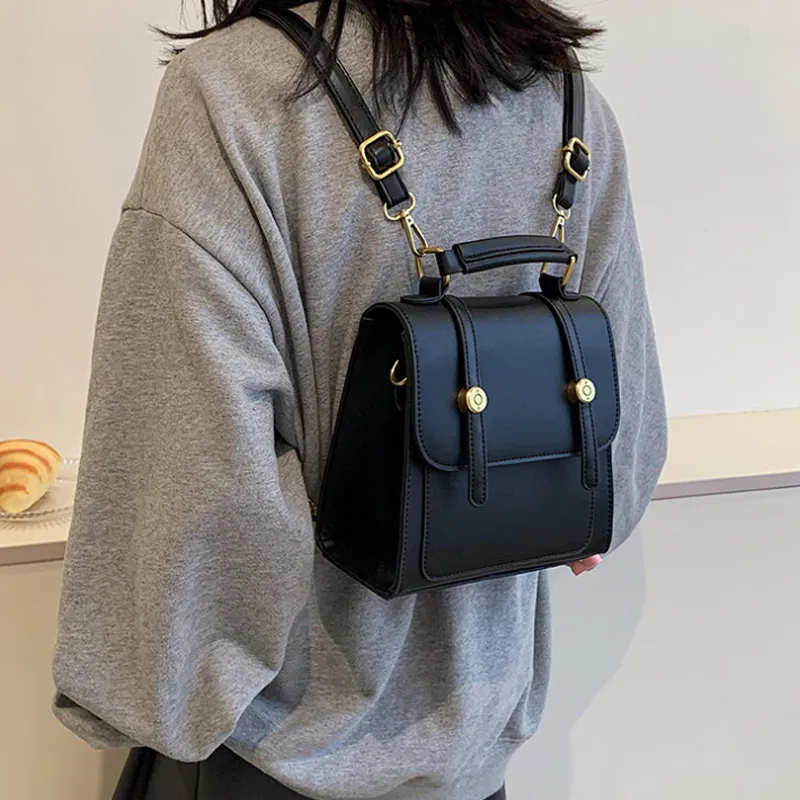 SURELAPTOP Leather PU Backpack Handbag Medium Size Women's Multicolor-1