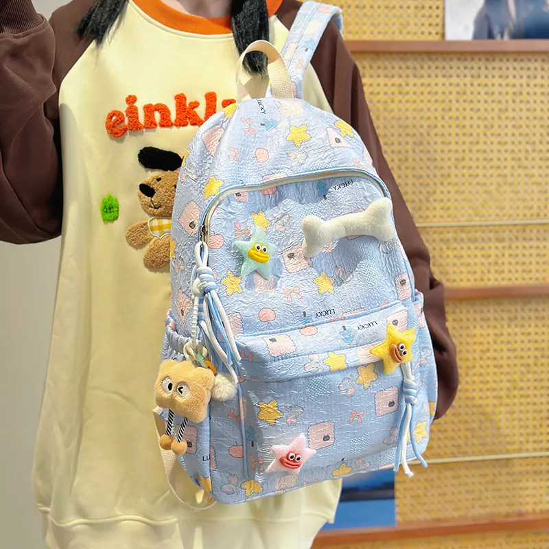 SURELAPTOP Nylon Backpack Women's Multicolor-11