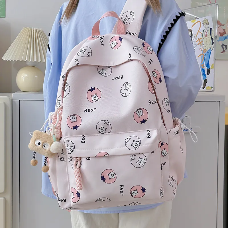 SURELAPTOP Nylon Backpack Women's Multicolor-11
