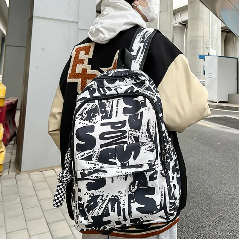SURELAPTOP Nylon Laptop Backpack Large Size Unisex Black/Gray/Green/Blue-3