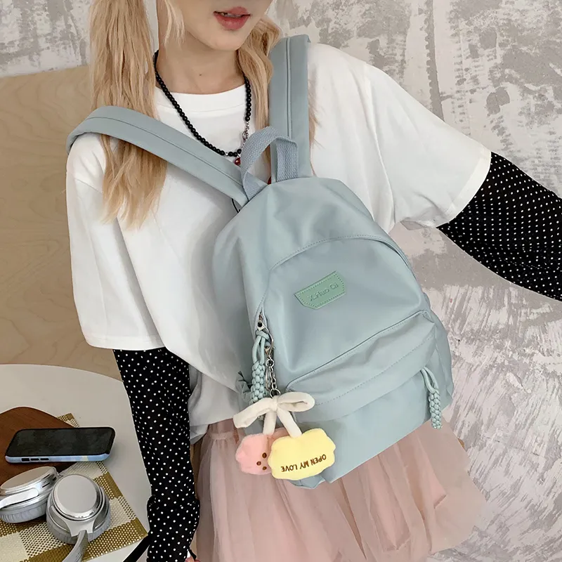 SURELAPTOP Nylon Fabric Backpack Unisex Multicolor-22