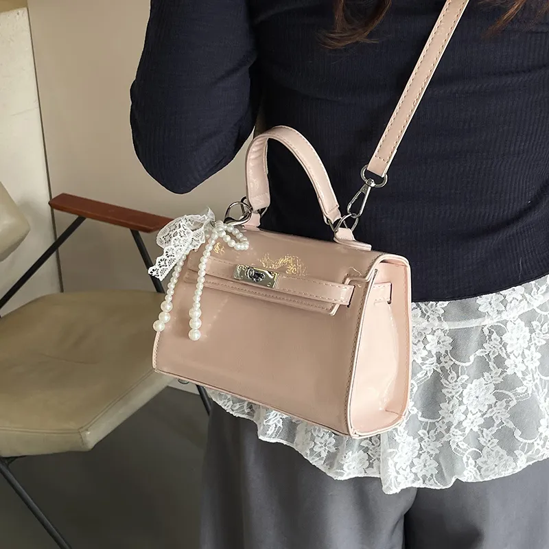 SURELAPTOP Patent Leather Handbag Regular Women's Multicolor-10