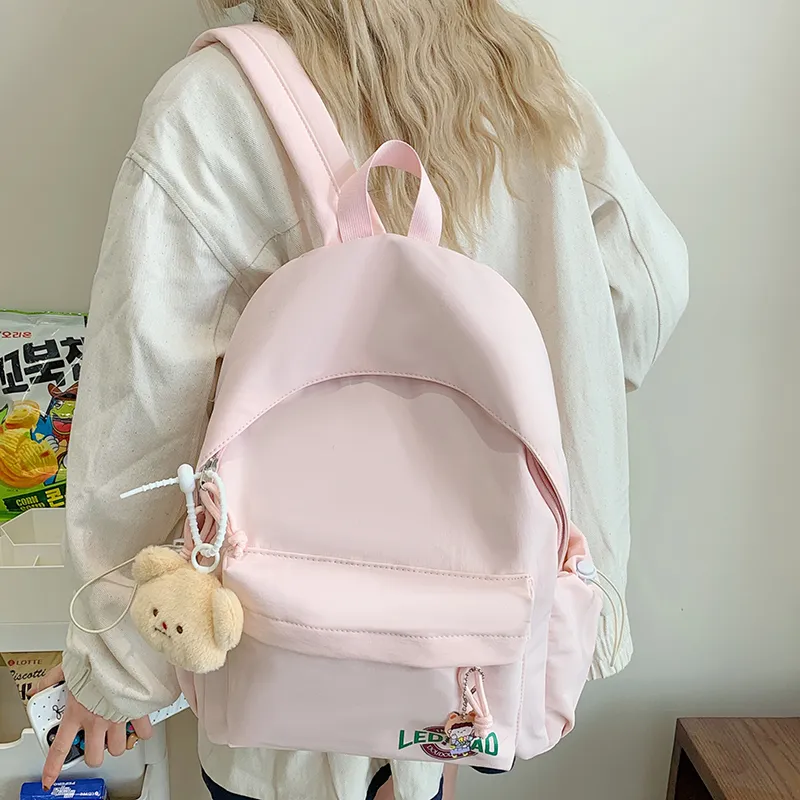 SURELAPTOP Nylon Fabric Backpack Unisex Multicolor-14