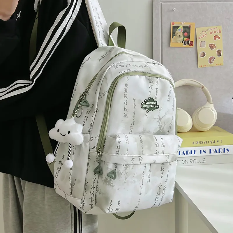 SURELAPTOP Nylon Backpack Regular Unisex Multicolor-14