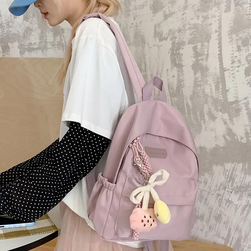 SURELAPTOP Nylon Fabric Backpack Unisex Multicolor-27
